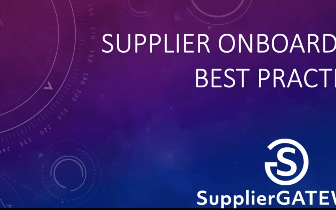 Supplier Onboarding Best Practices